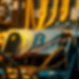 Conceptual representation of cryptocurrency mining