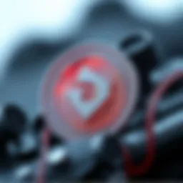 Symbol of Dash cryptocurrency showcasing privacy features