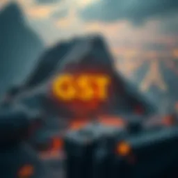 Innovative blockchain technology illustration