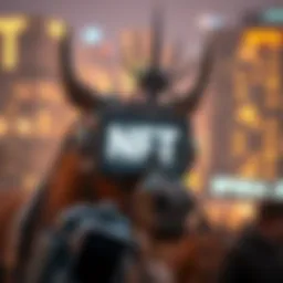 Conceptual illustration of NFTs in the digital landscape